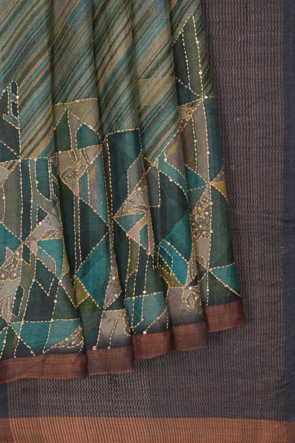 Image of A Tussar Embroidery Saree