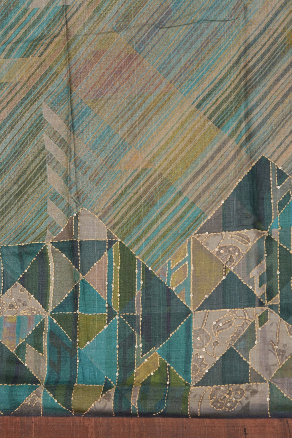 Image of A Tussar Embroidery Saree