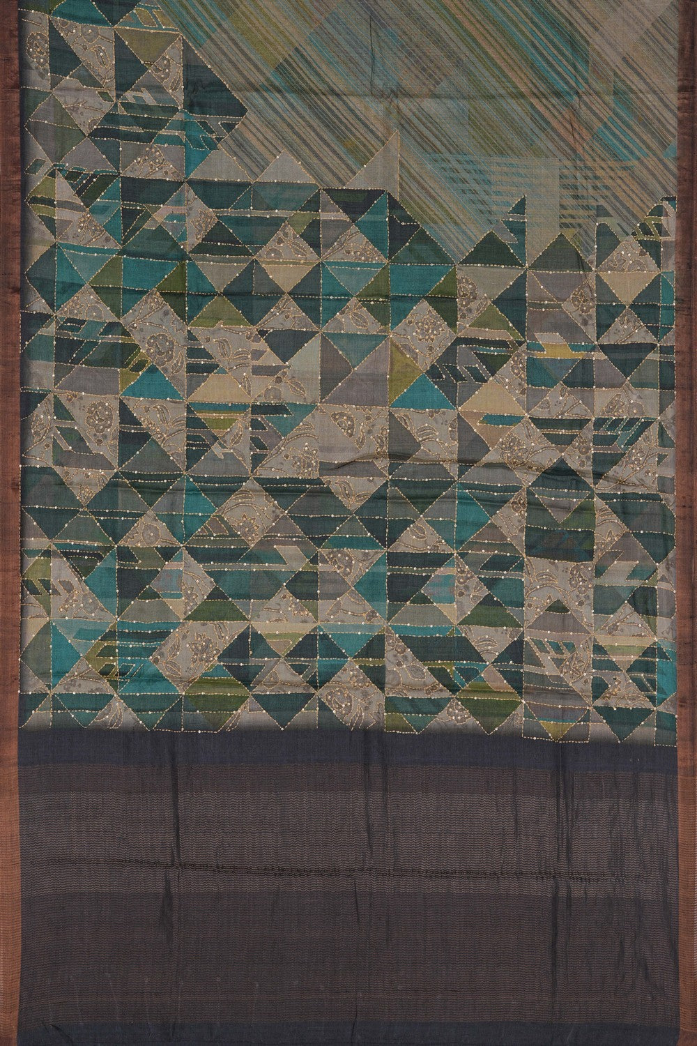 Image of A Tussar Embroidery Saree