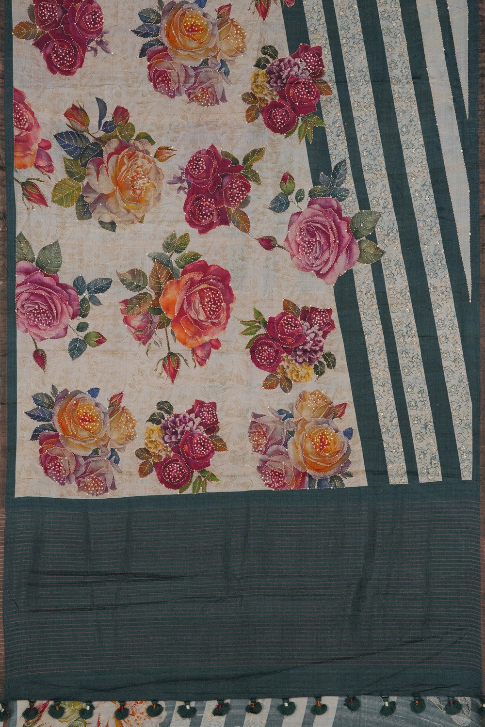 Image of A Tussar Embroidery Saree