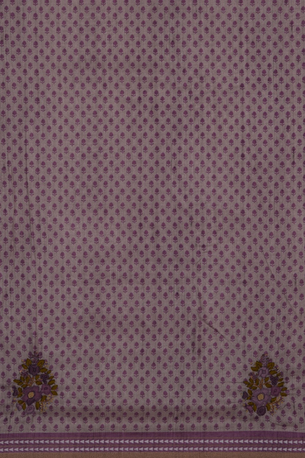 Image of Tussar Silk Embroidered Saree