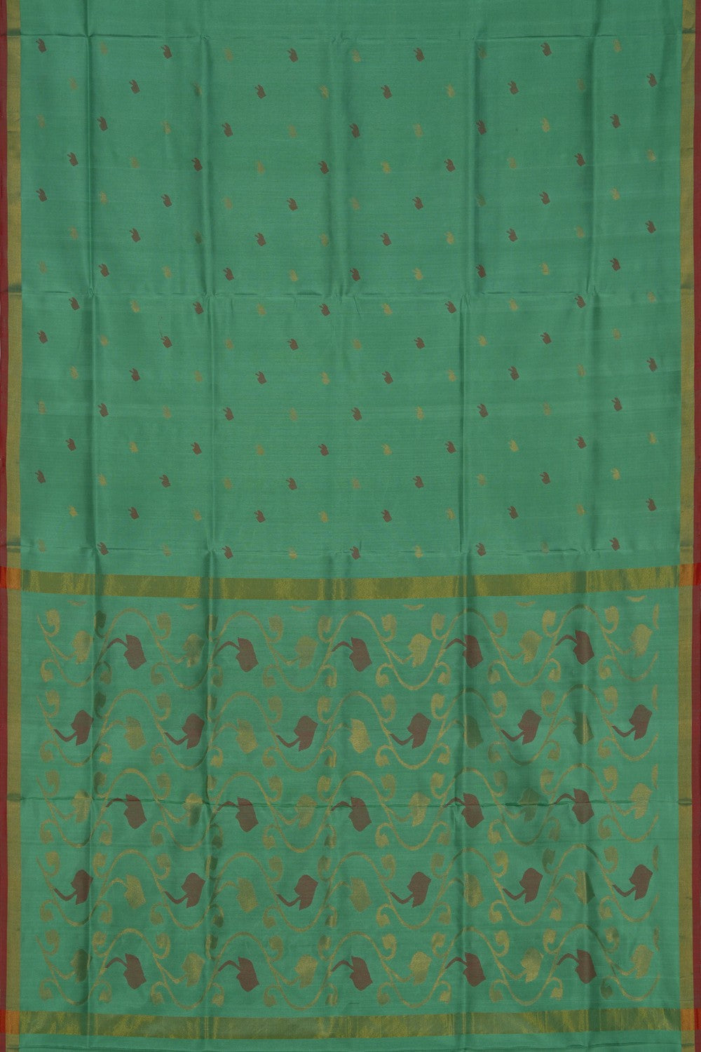 Image of Uppada Silk Green Saree