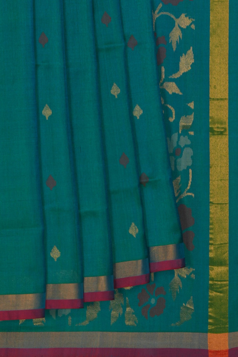 Image of Uppada Silk Sea Green Saree