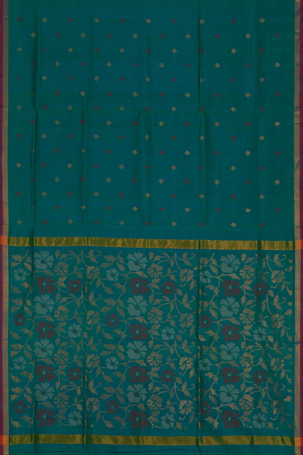 Image of Uppada Silk Sea Green Saree