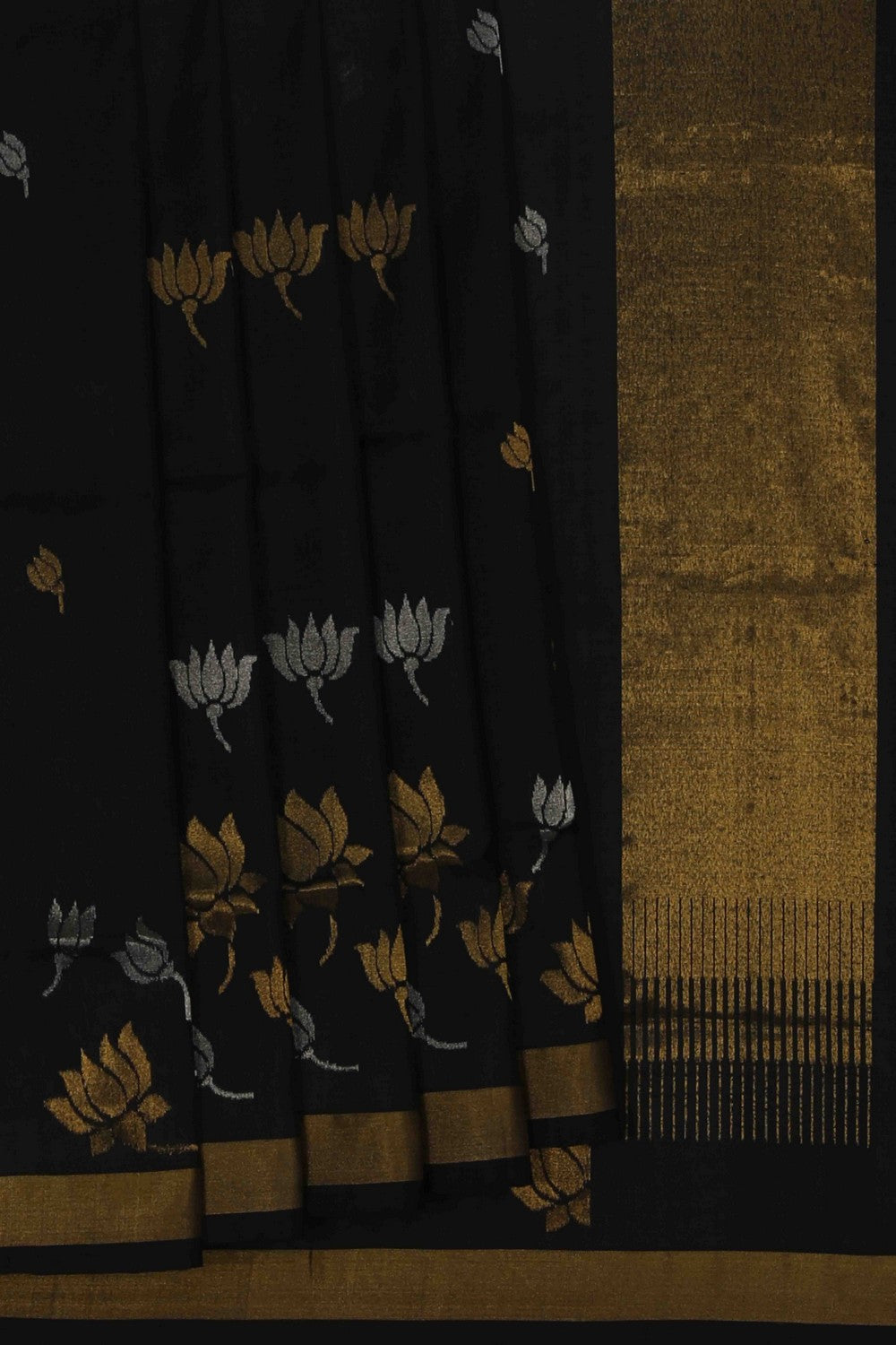 Image of Uppada Silk Black Saree