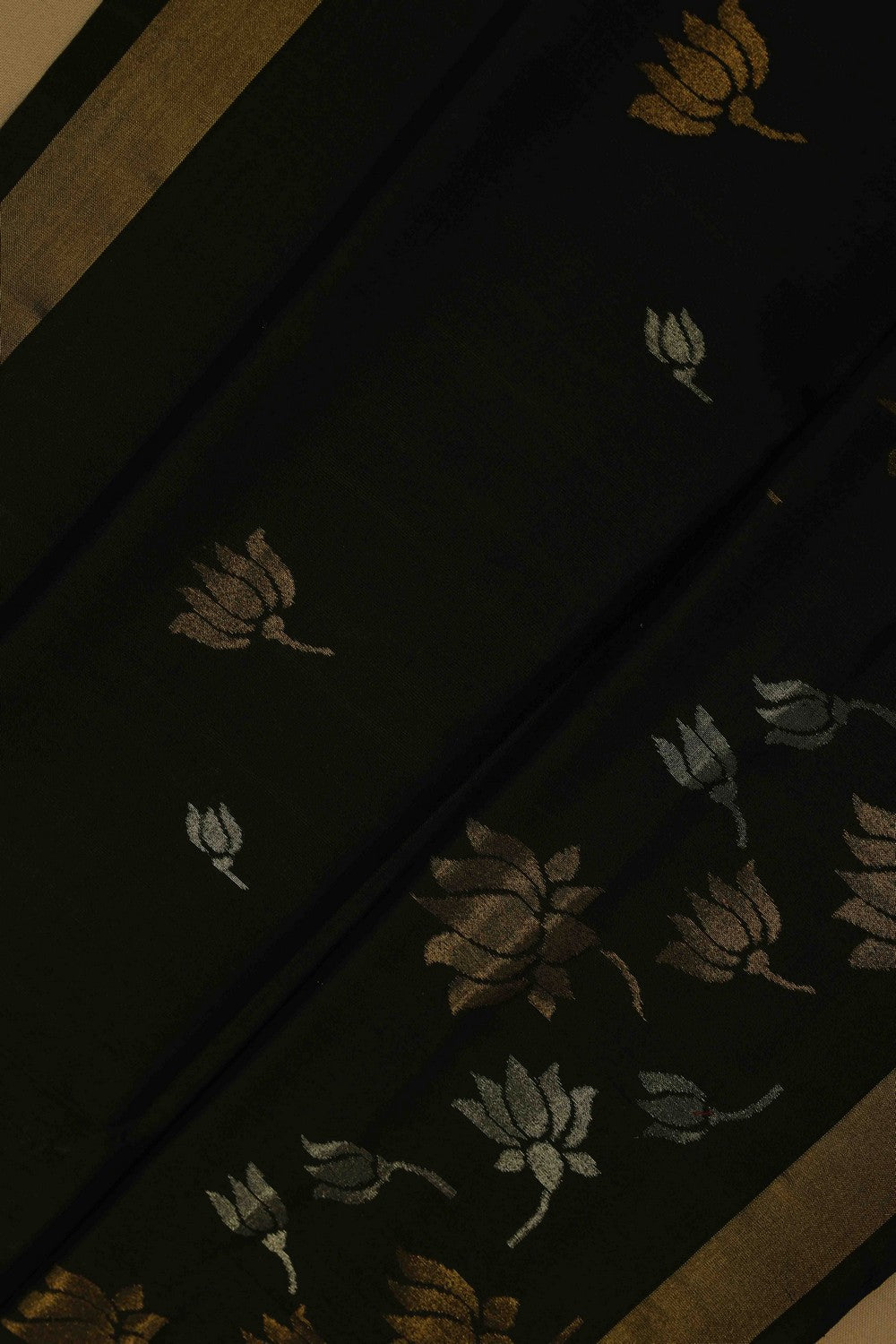 Image of Uppada Silk Black Saree