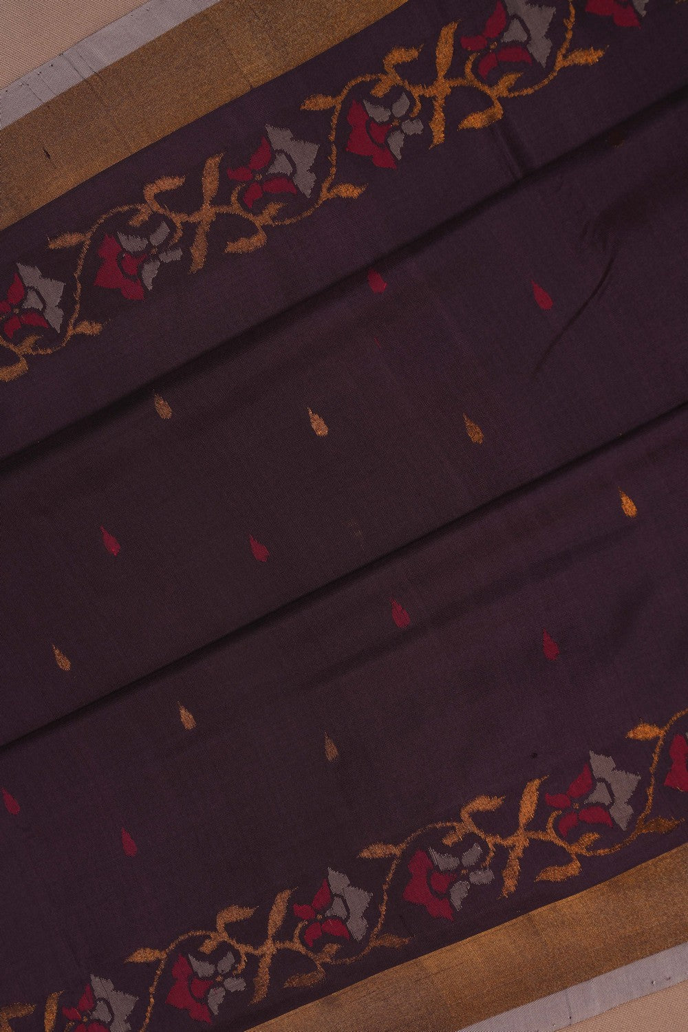 Uppada Silk Brown Saree