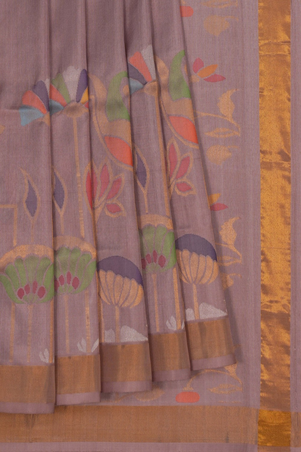 Image of Uppada Silk Beige Saree