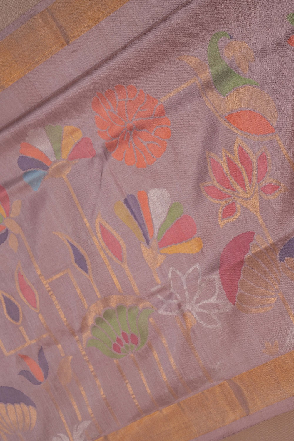 Image of Uppada Silk Beige Saree