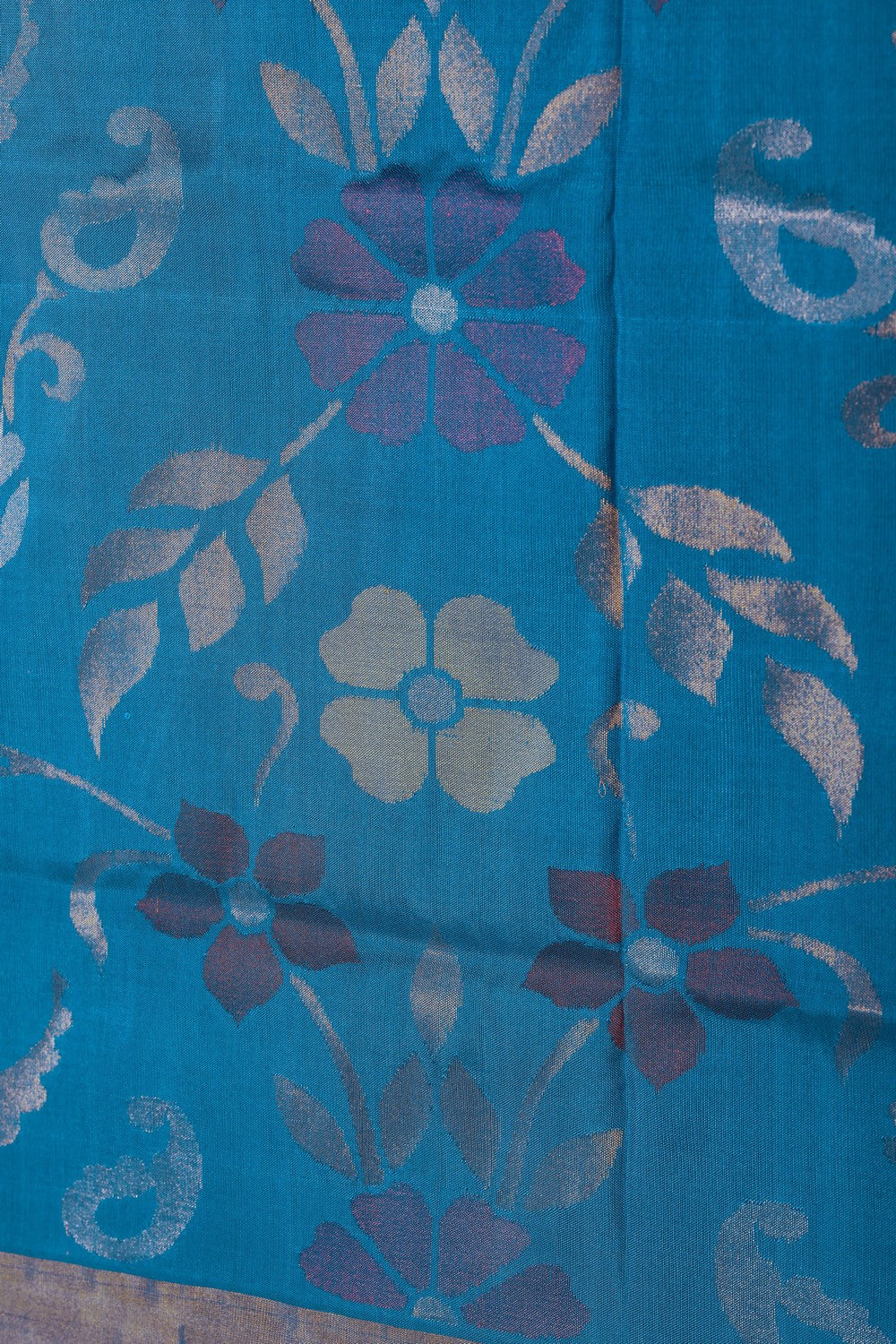 Image of Uppada Silk Blue Saree