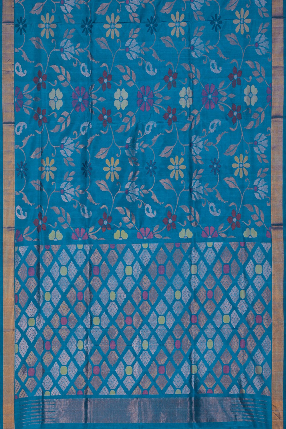 Image of Uppada Silk Blue Saree
