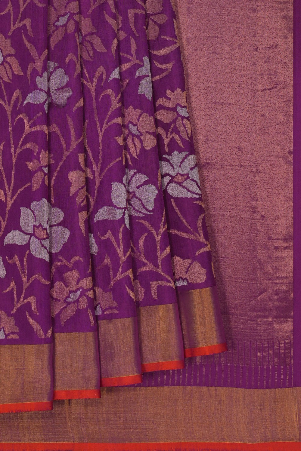 Image of Uppada Silk Purple Saree