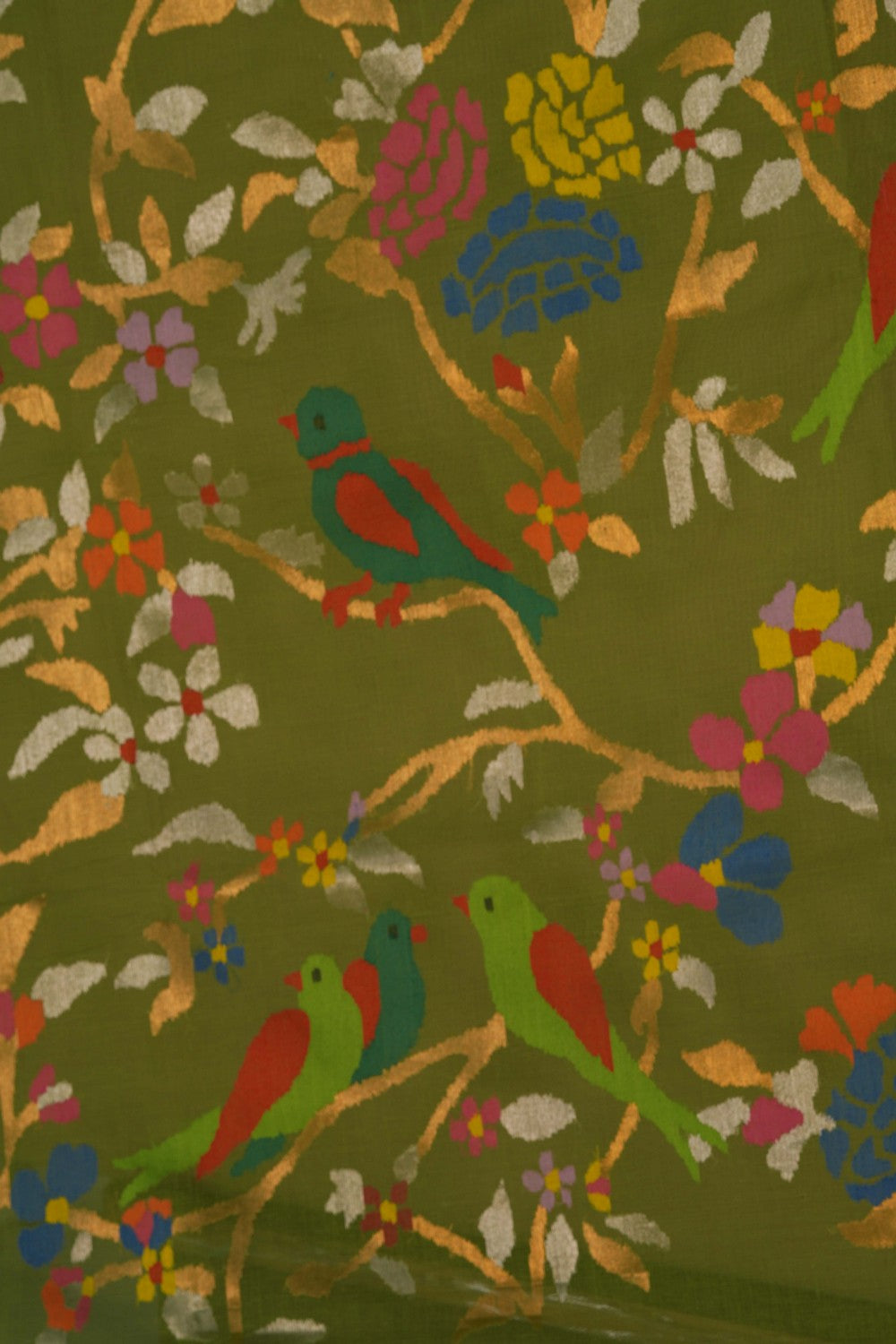 Ponduru Cotton Green Saree