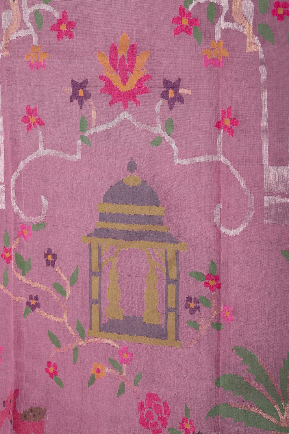 Image of Ponduru Cotton Pink Saree