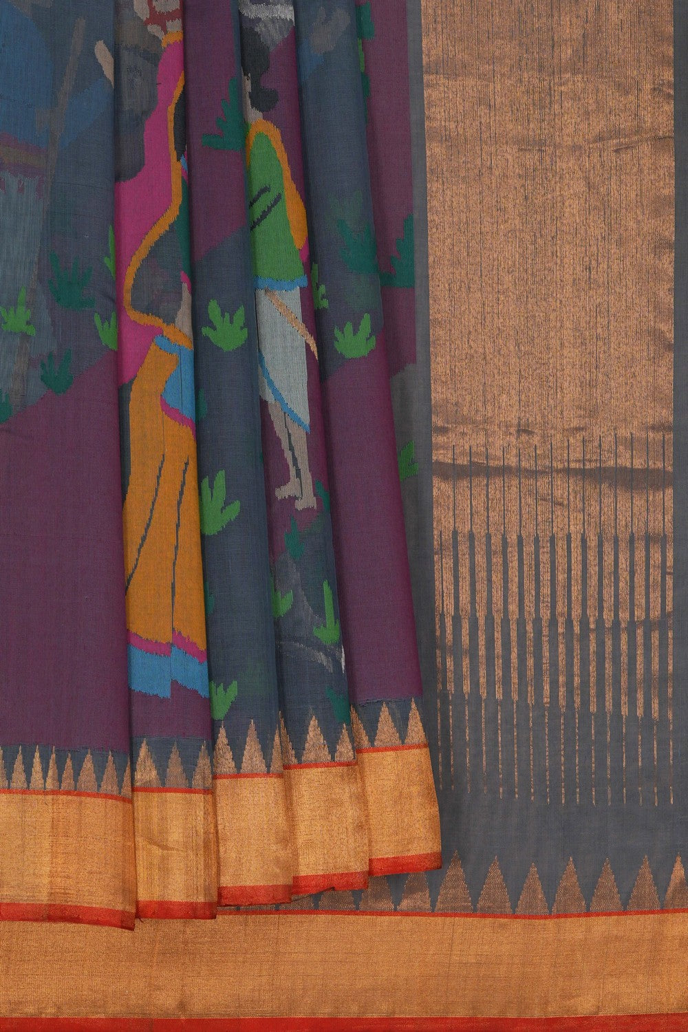 Image of Ponduru Cotton Grey Saree