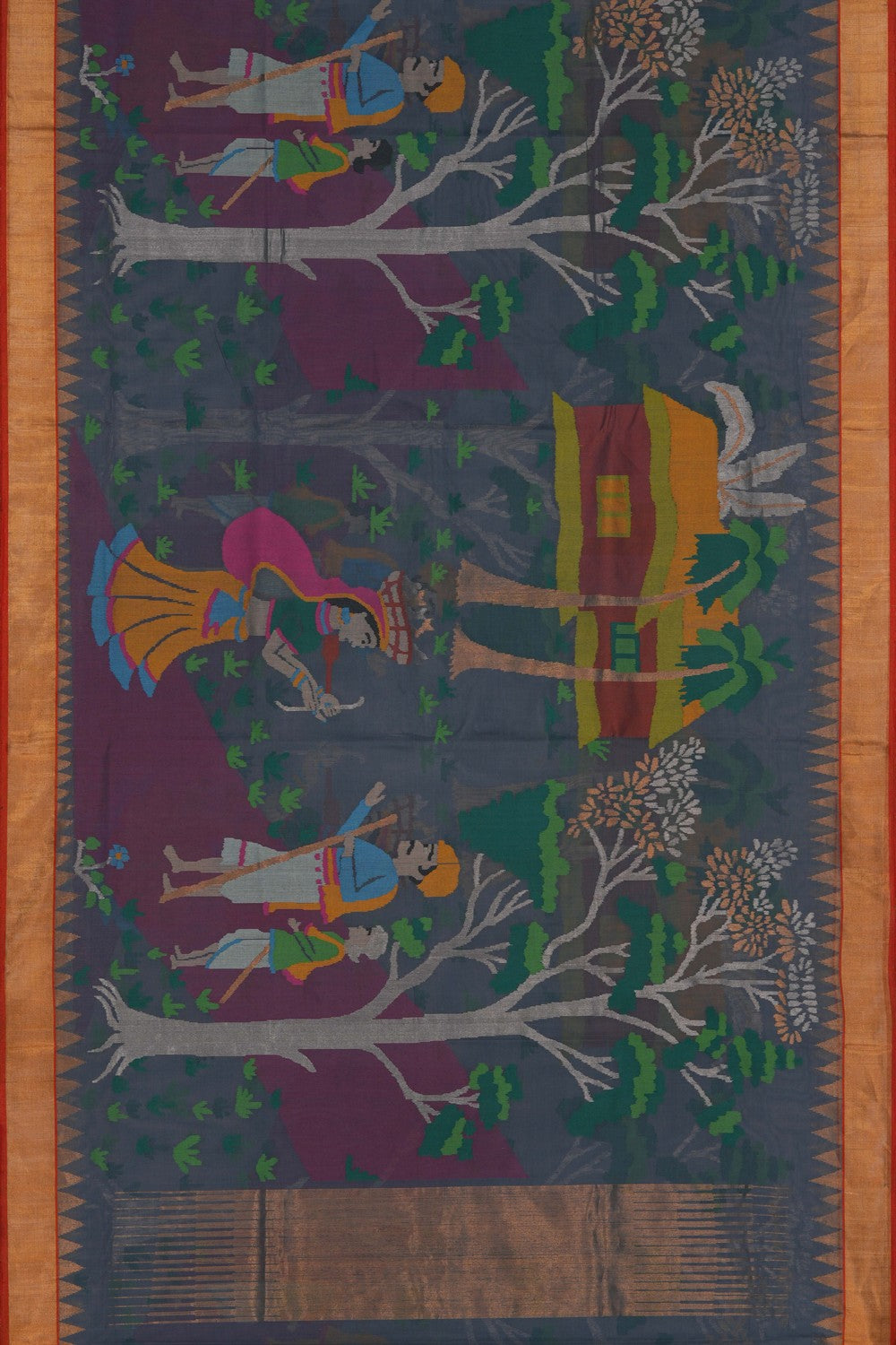 Ponduru Cotton Grey Saree