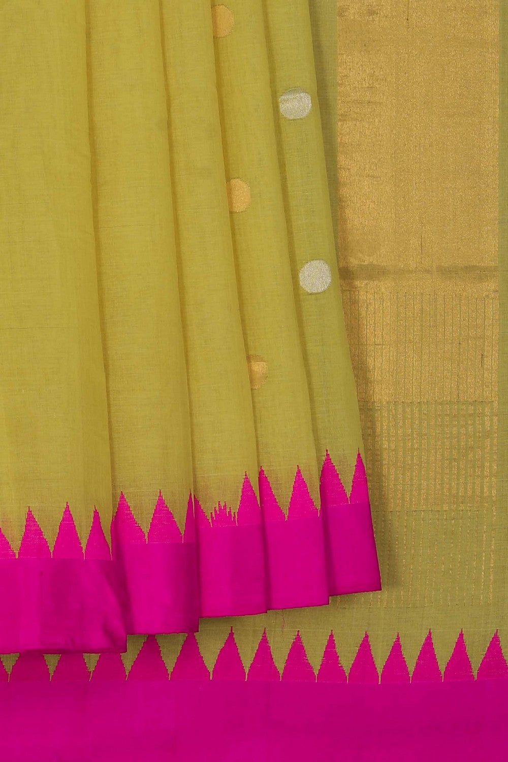 Ponduru Cotton Yellow Saree