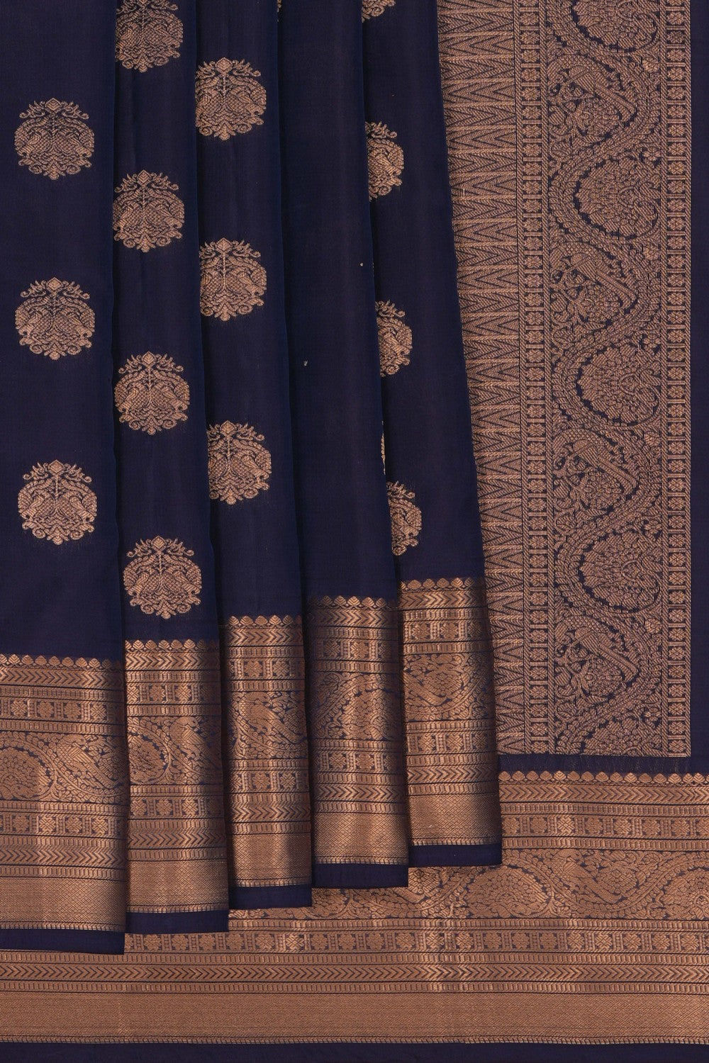 Image of South Silk Navy Blue Saree