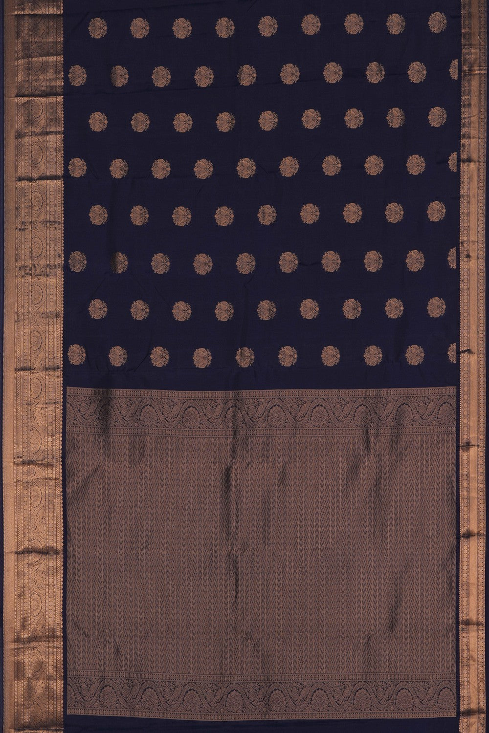 Image of South Silk Navy Blue Saree