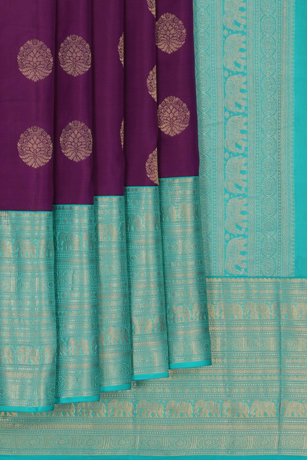 Image of South Silk Purple Saree