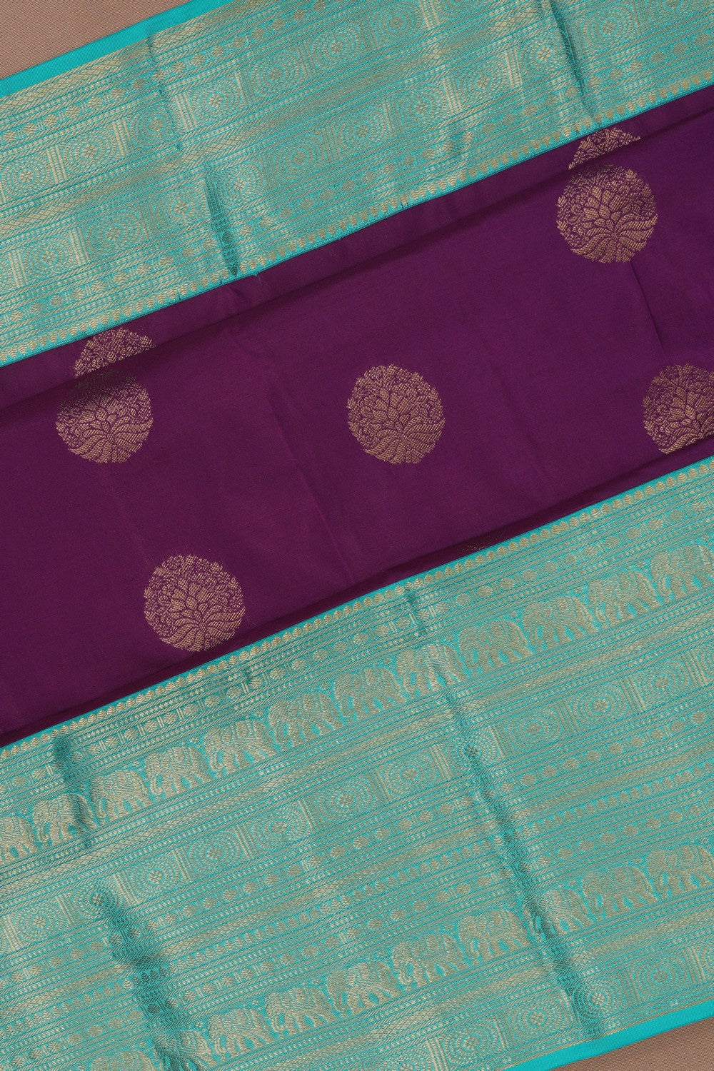 Image of South Silk Purple Saree