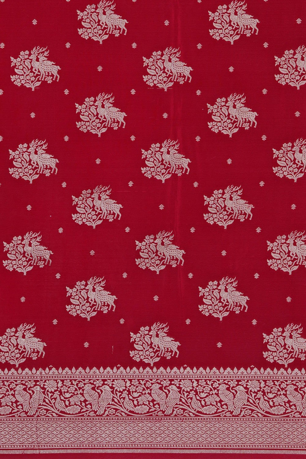 Image of Banarasi Crepe Red Saree