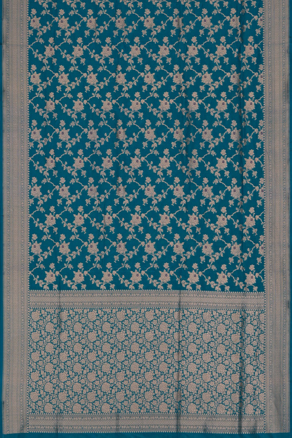Image of Banarasi Katan Brocade Blue Saree