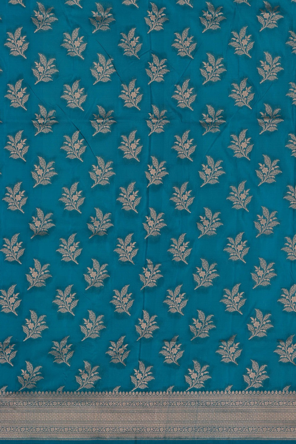 Image of Banarasi Katan Brocade Blue Saree