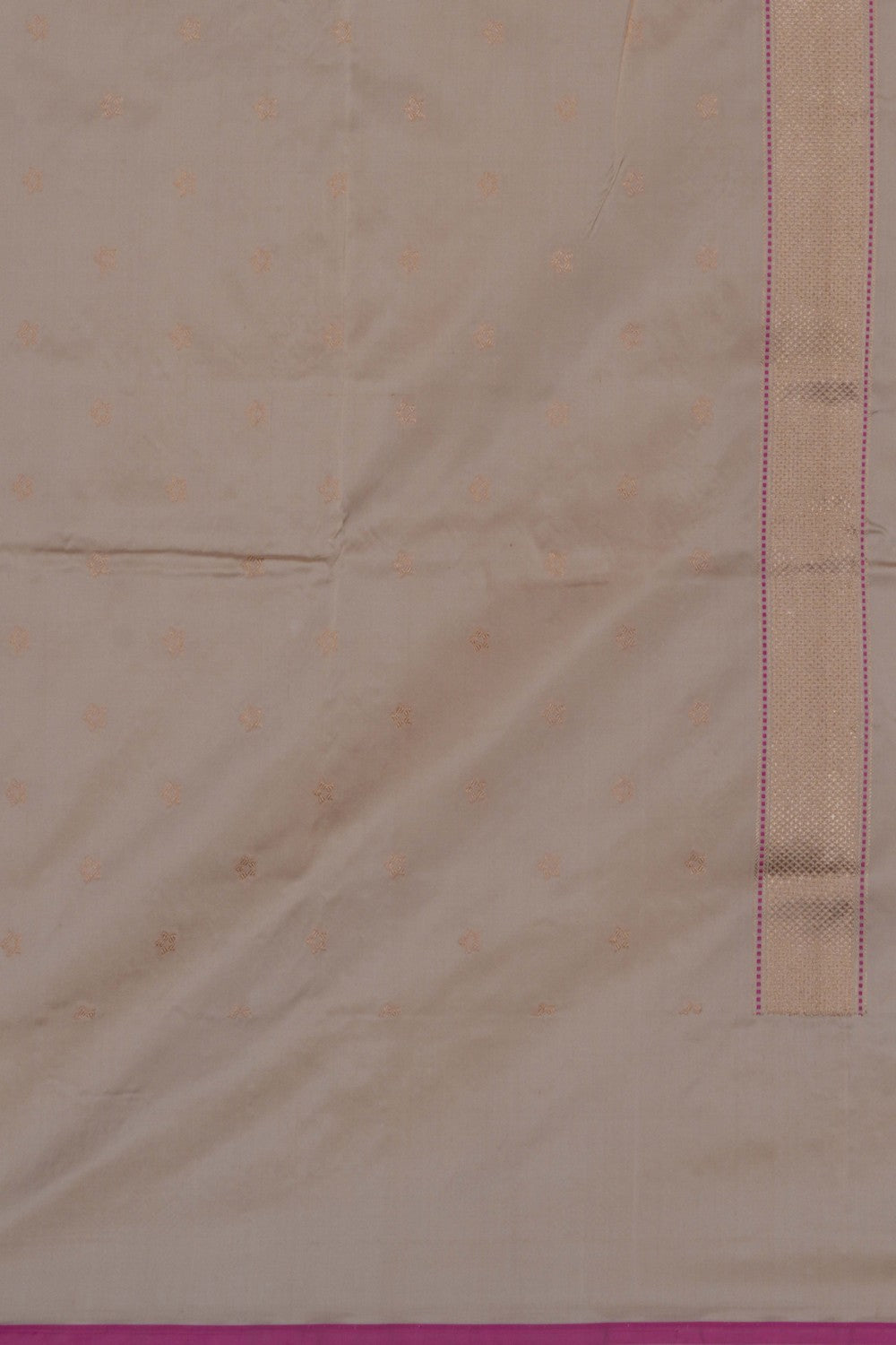 Image of Banarasi Katan Silk Off-White Saree