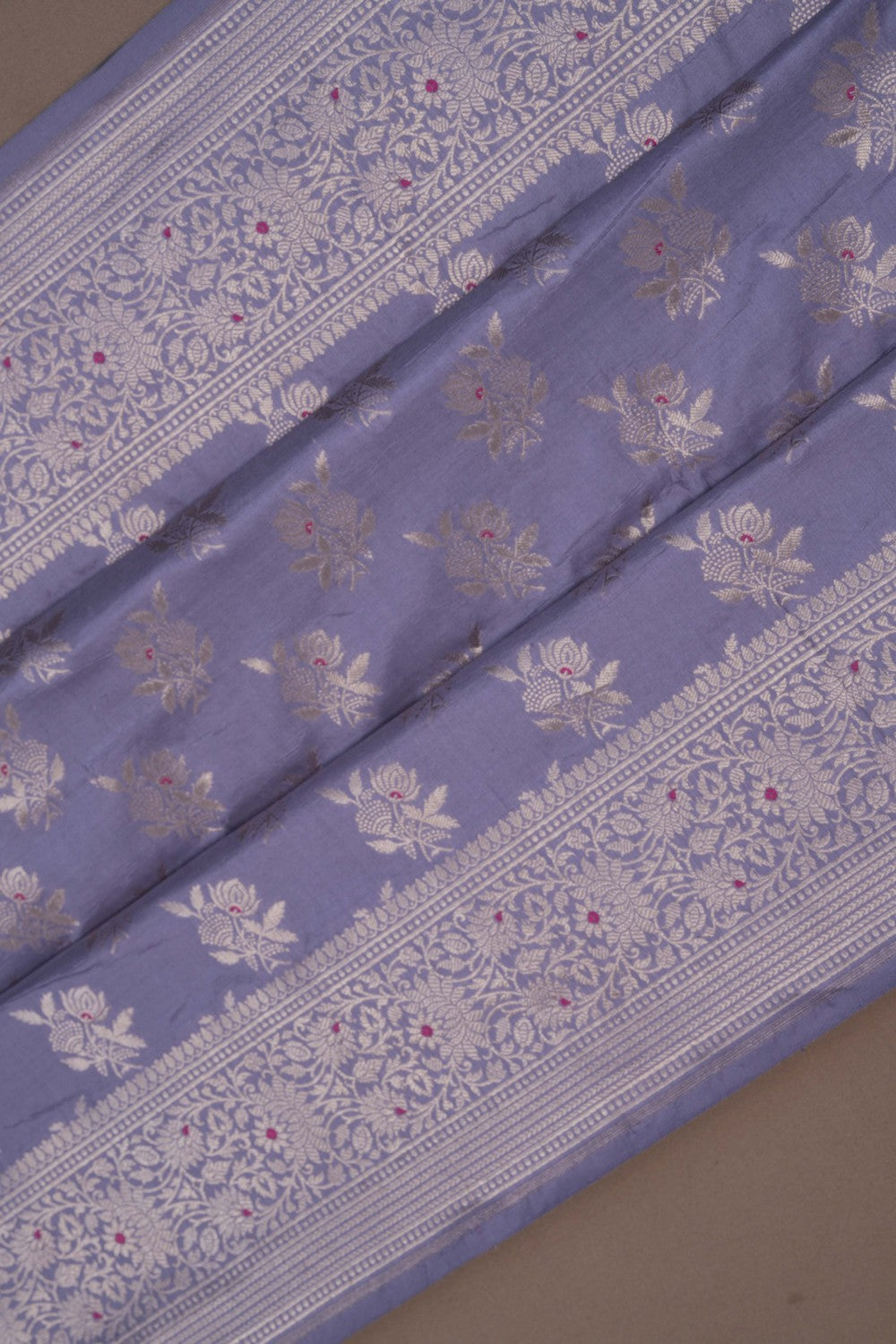 Image of Banarasi Katan Silk Grey Saree