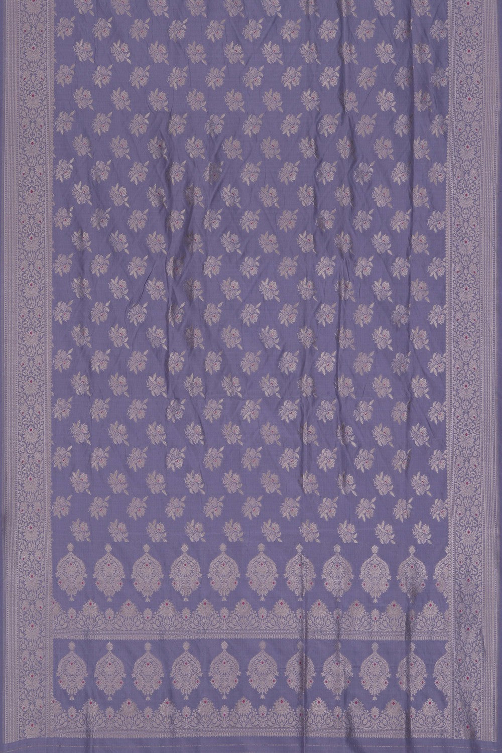 Image of Banarasi Katan Silk Grey Saree