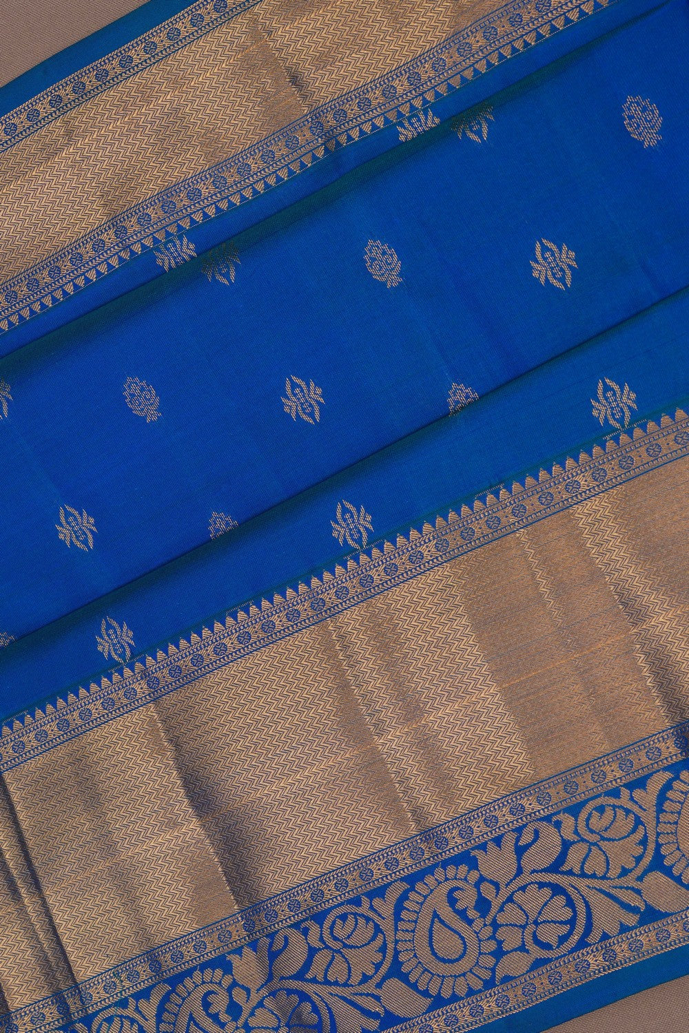 Image of South Silk Blue Saree