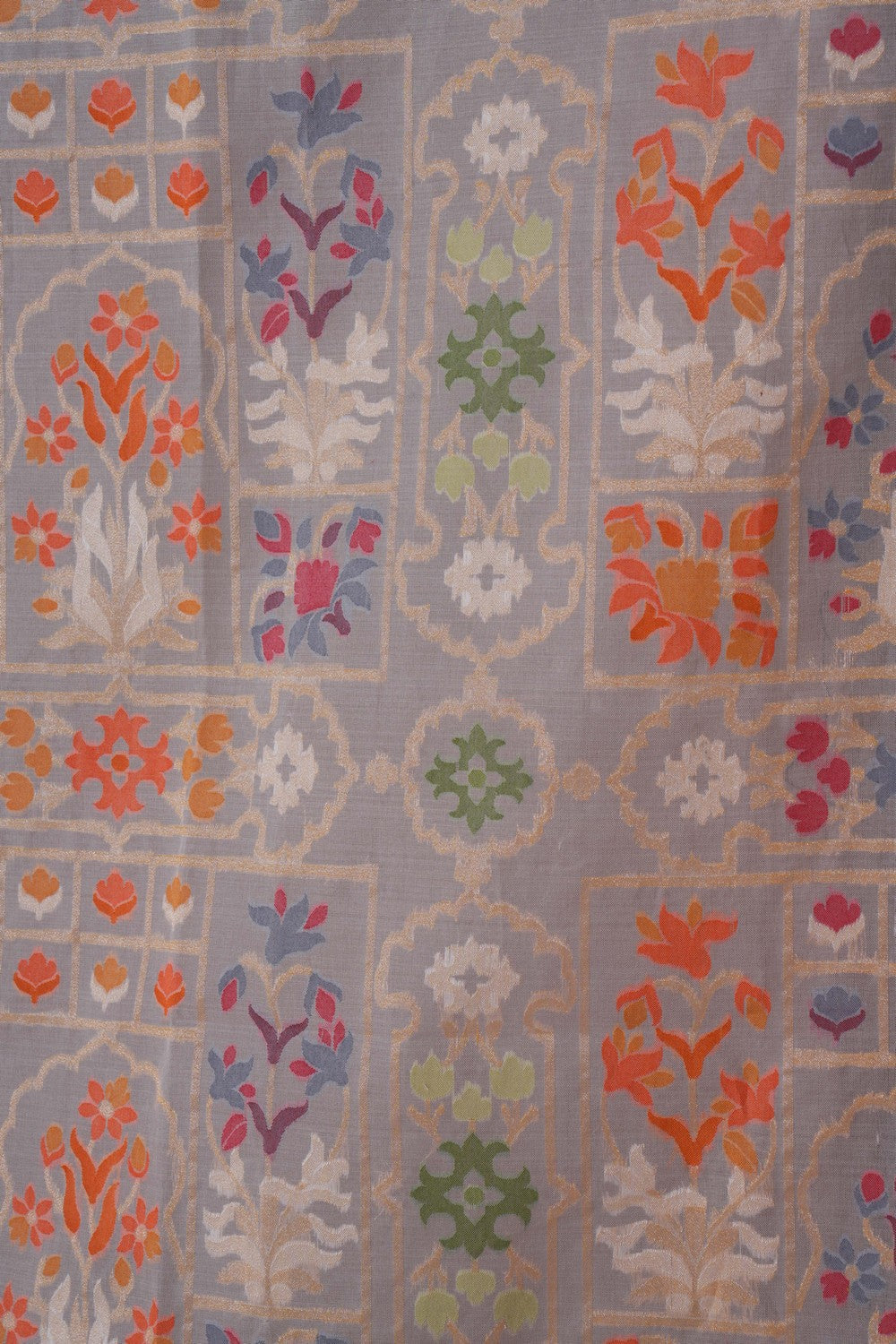 Image of Kora Silk Dhakai Jamdani Saree