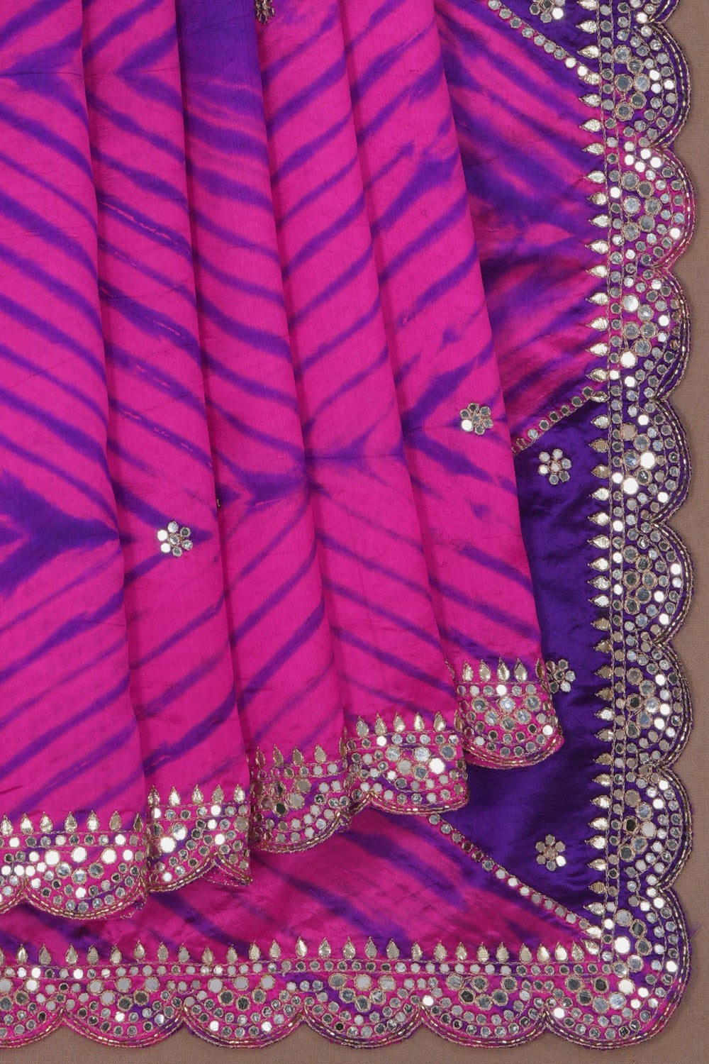 Image of A Beautiful Silk Embroidery Saree