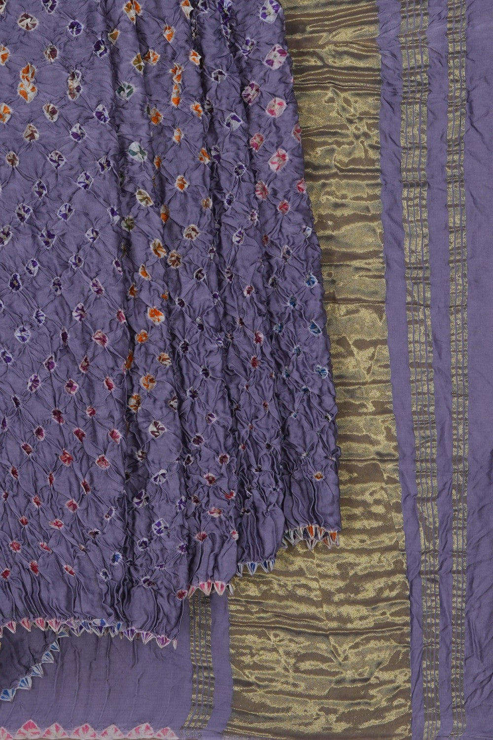 Image of Shibori-inspired Printed Bandhani Saree