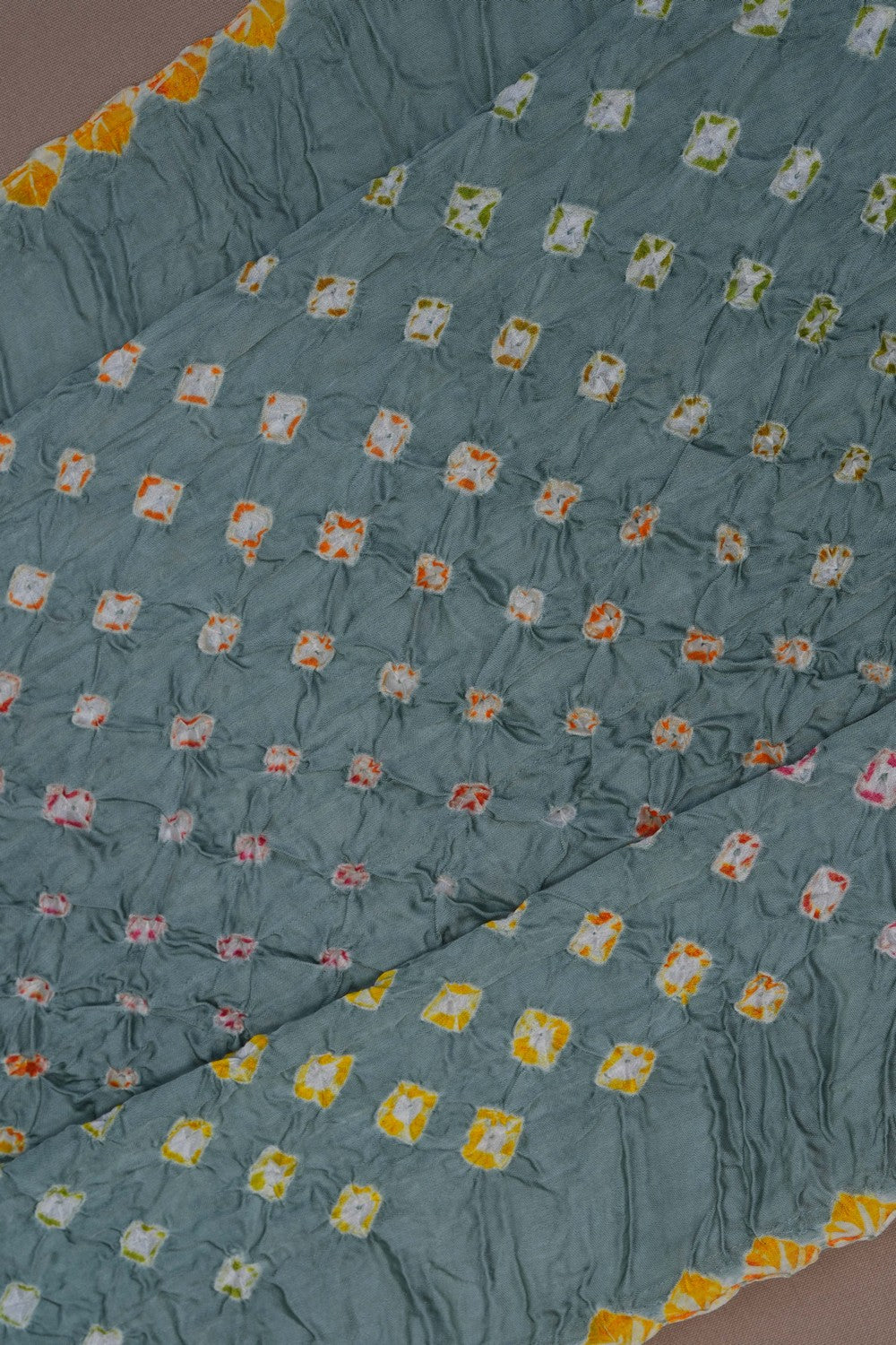 Image of Shibori-inspired Printed Bandhani Saree