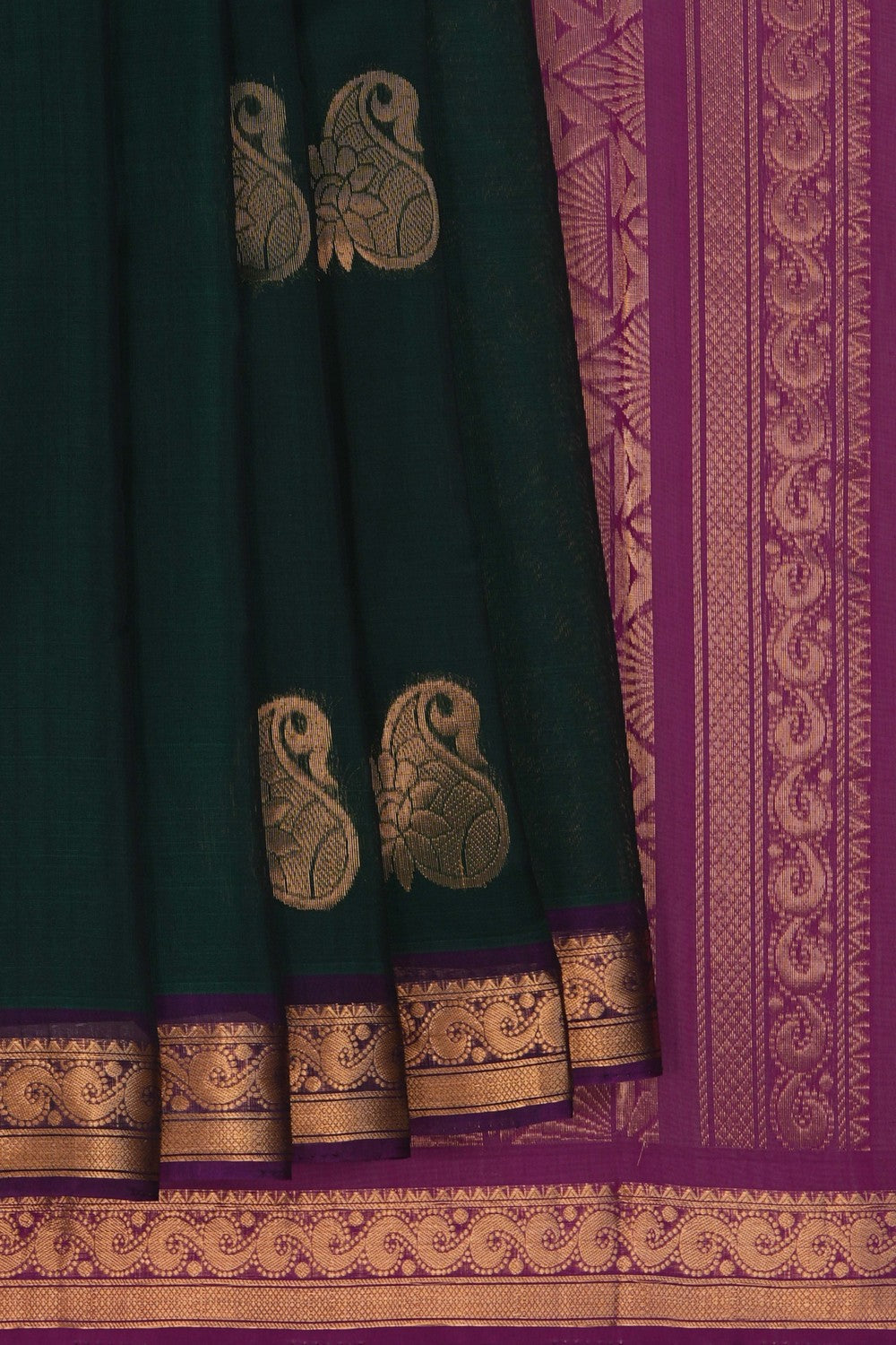 Image of South Cotton-Silk Green Saree