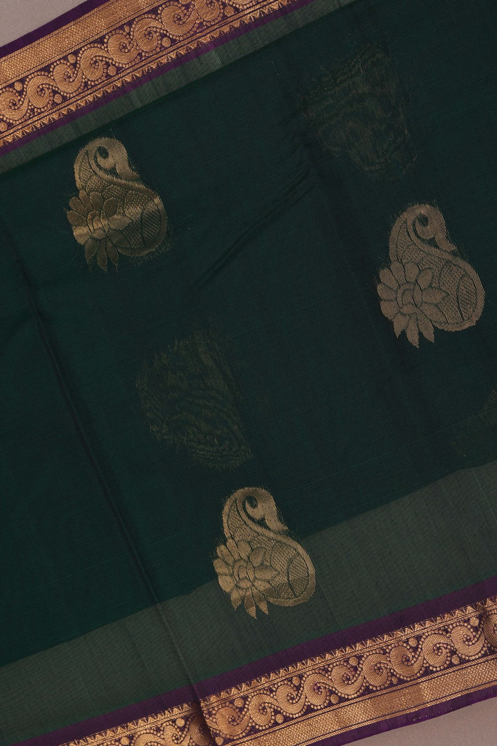 Image of South Cotton-Silk Green Saree