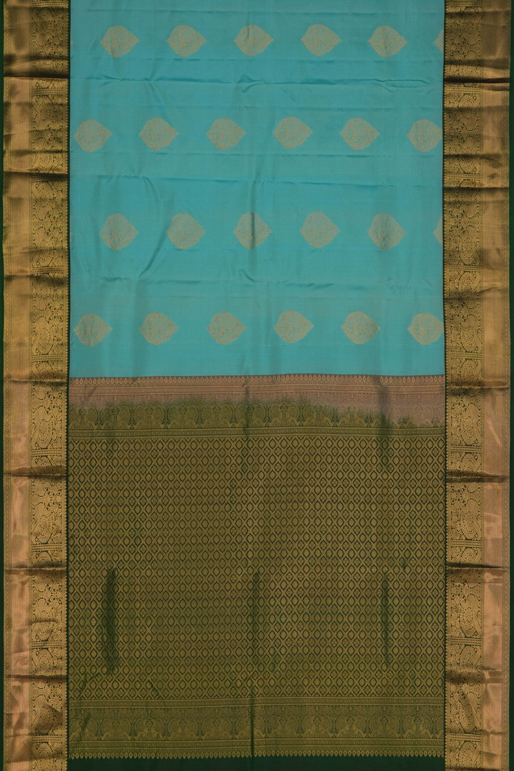 Image of South Silk Sea Blue Saree