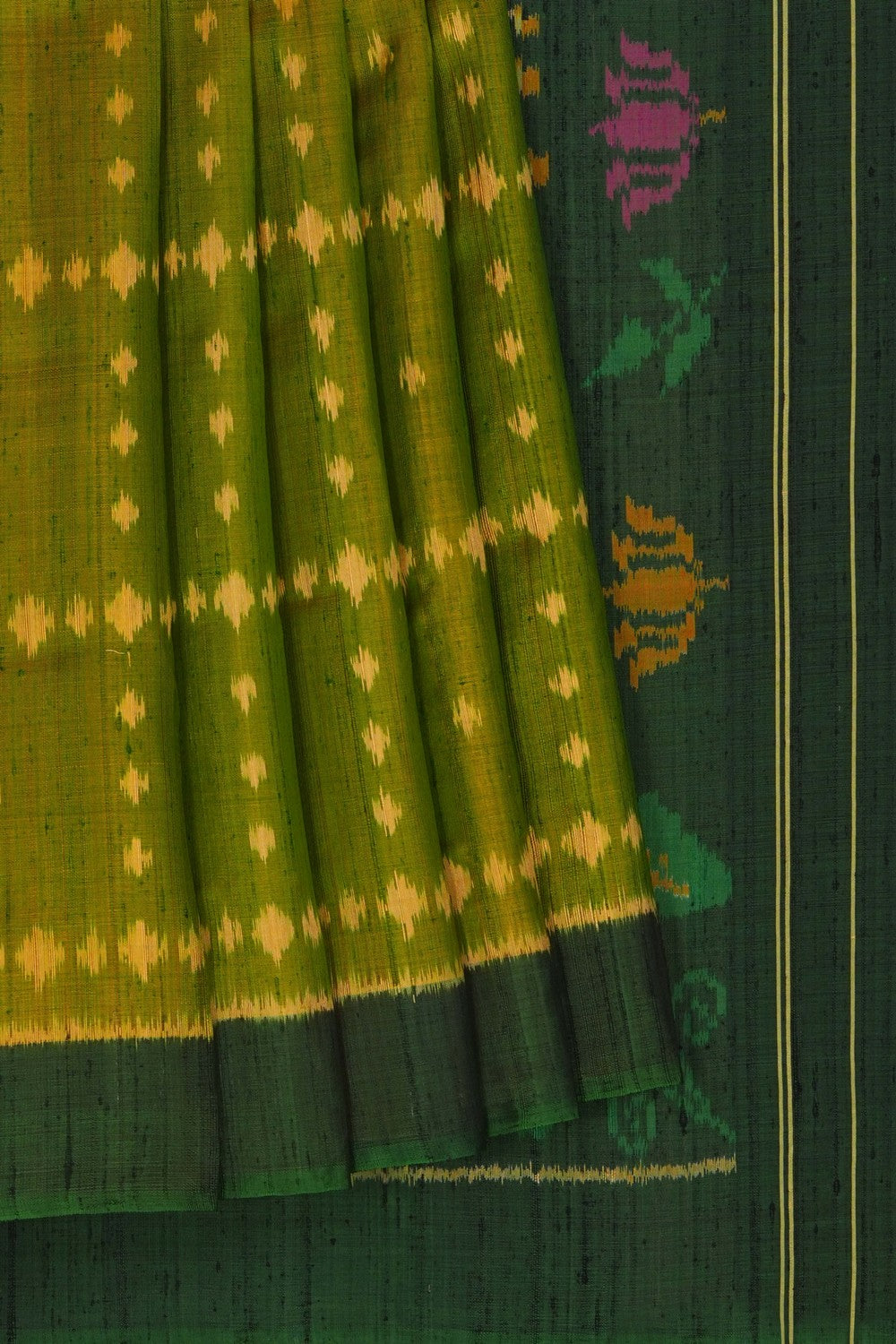 Image of Rajkot Silk Vibrant-Green Saree