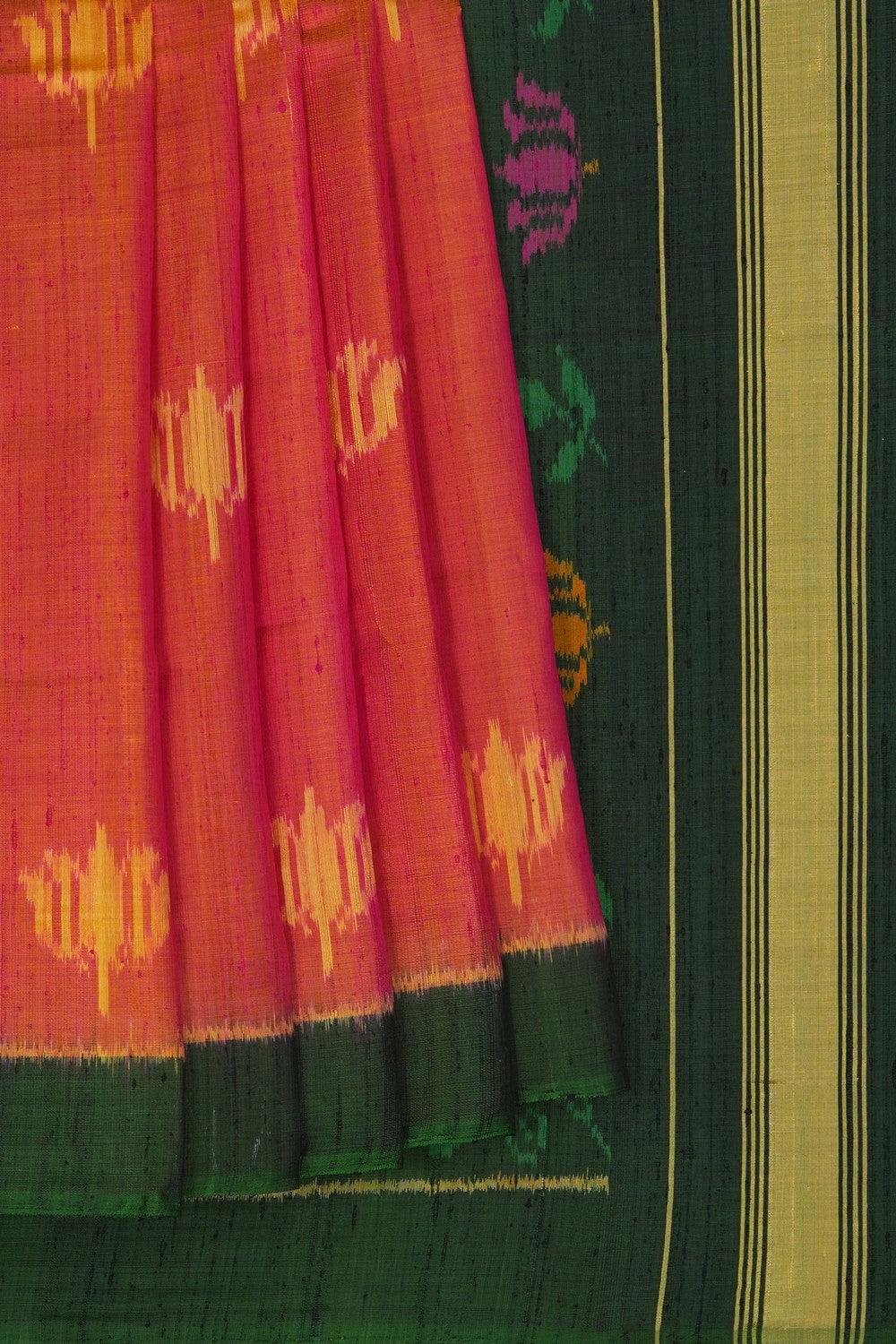 Image of Rajkot Silk Fuchsia-Pink Saree