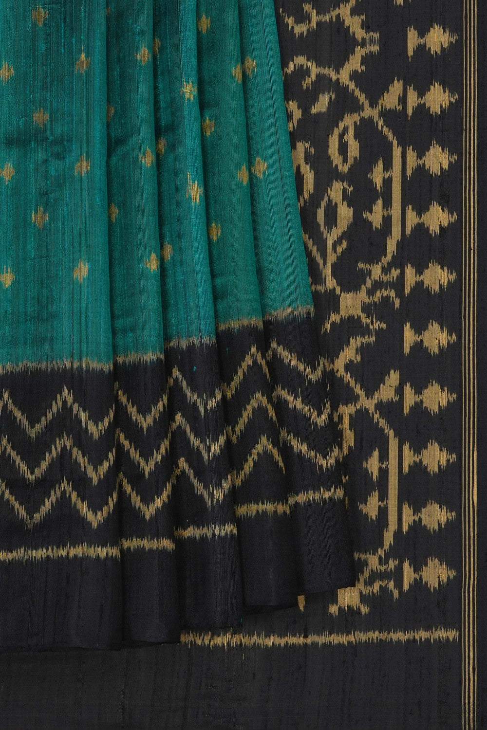 Image of Rajkot Silk Teal Green Saree