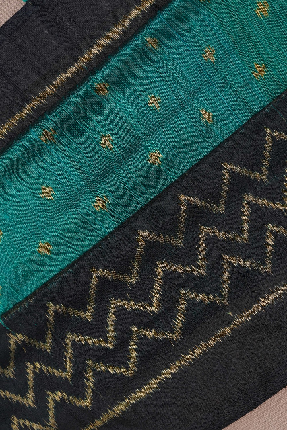Image of Rajkot Silk Teal Green Saree