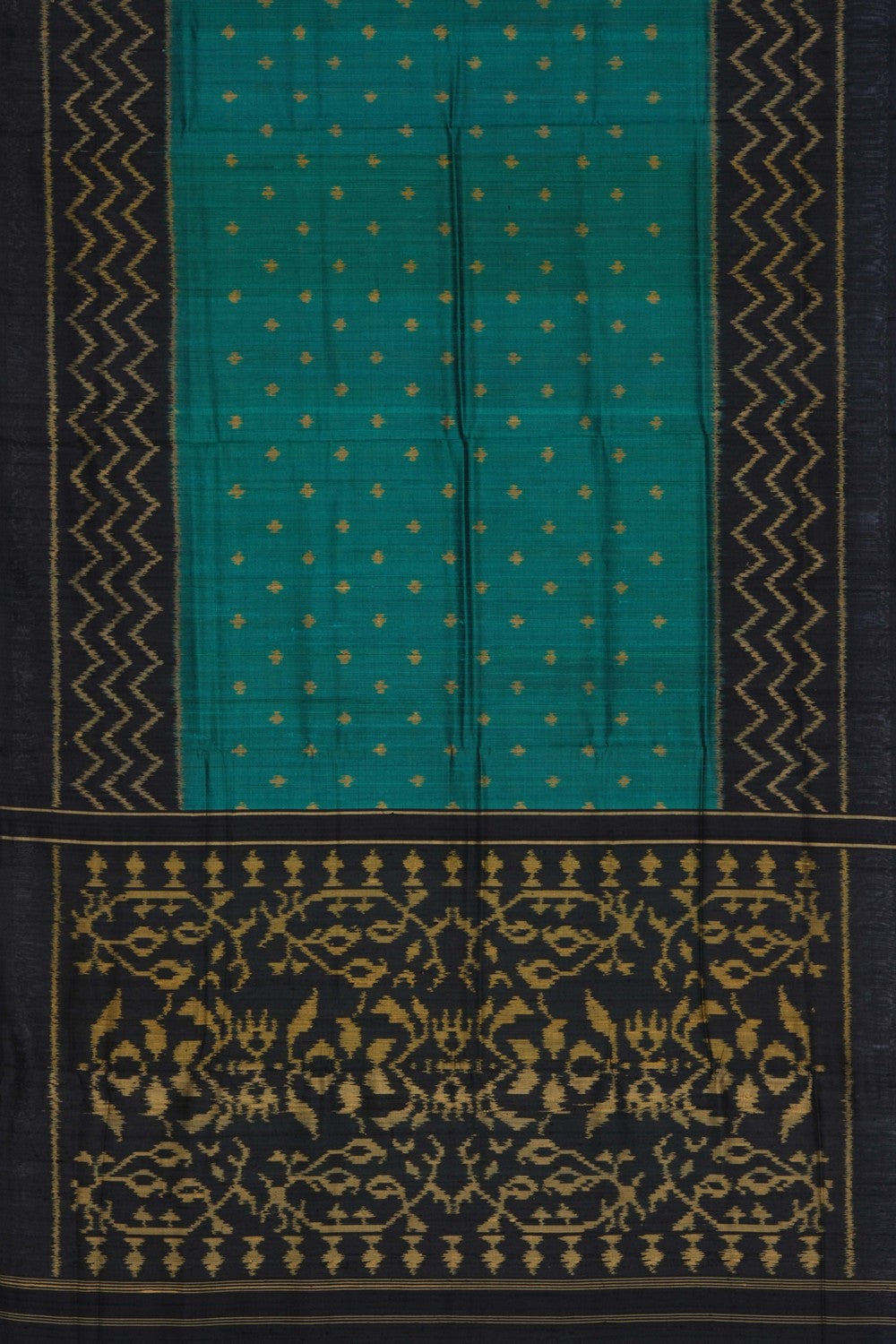 Image of Rajkot Silk Teal Green Saree