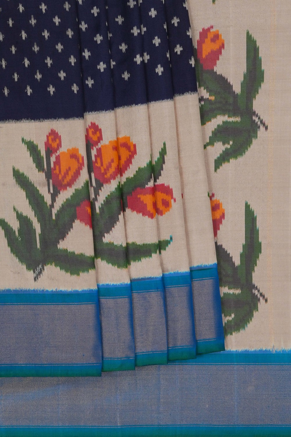 Image of Pochampally Ikat Silk Saree