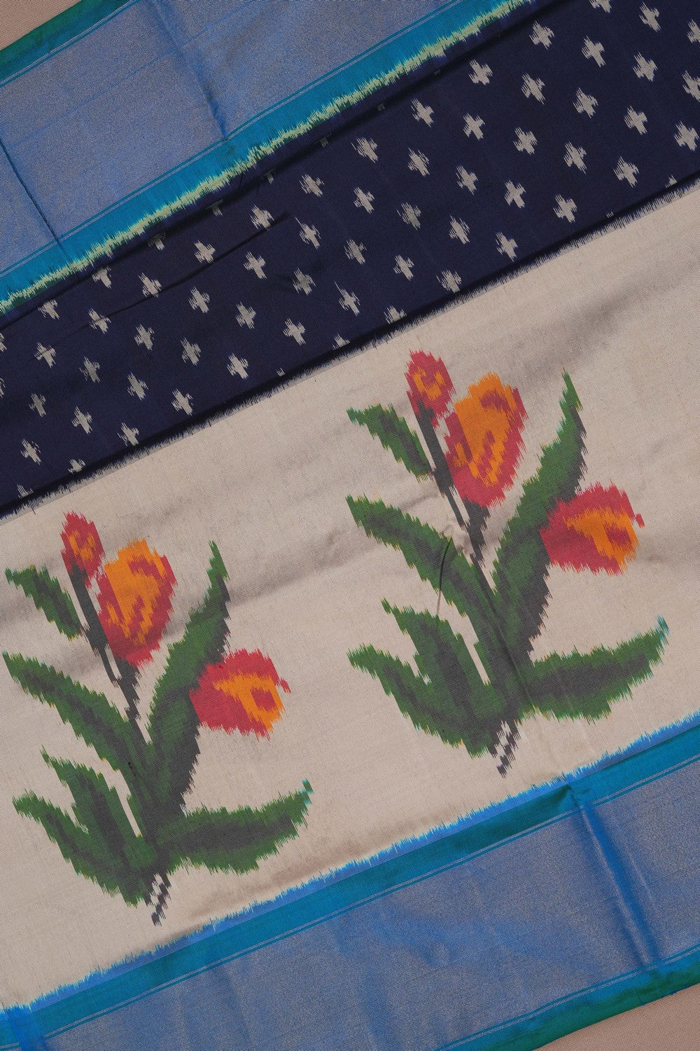 Image of Pochampally Ikat Silk Saree