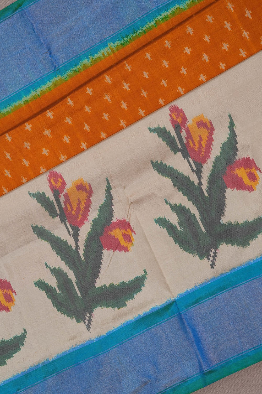 Image of Pochampally Ikat Silk Saree