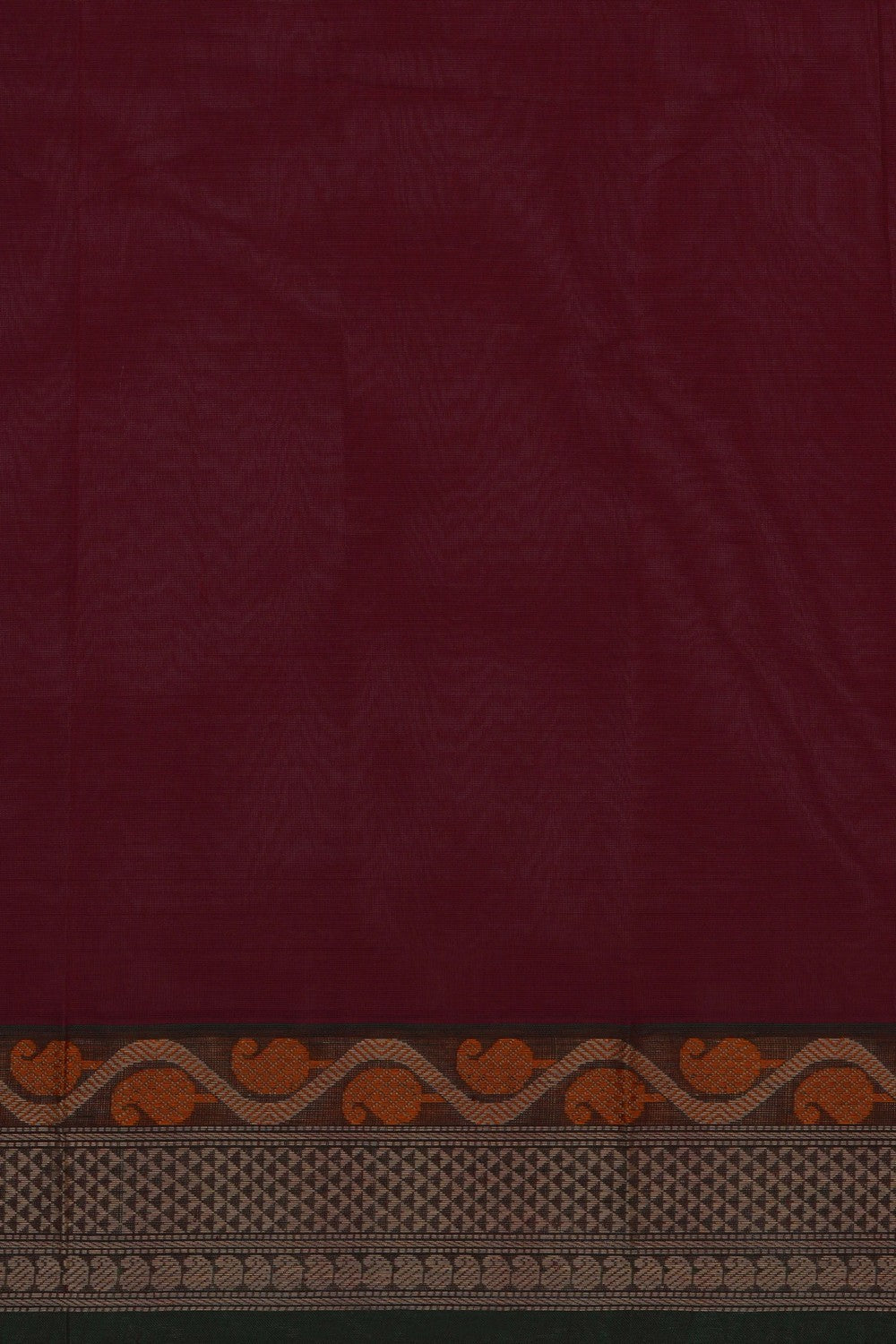 Image of Kanchi Cotton Caramel Maroon Saree