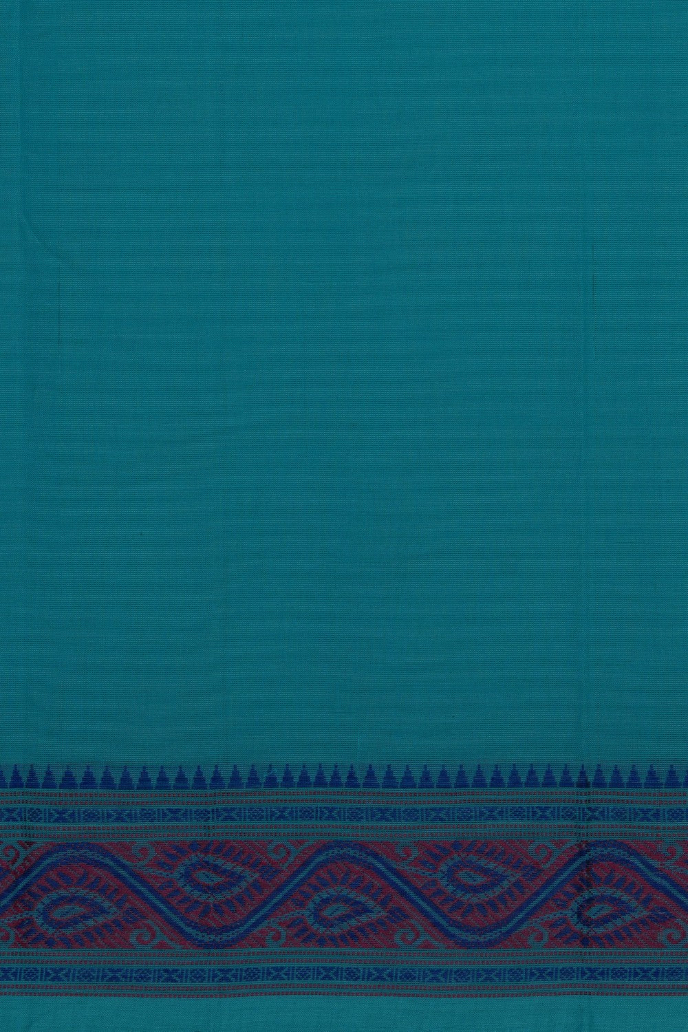 Image of Kanchi Cotton Sea Blue Saree