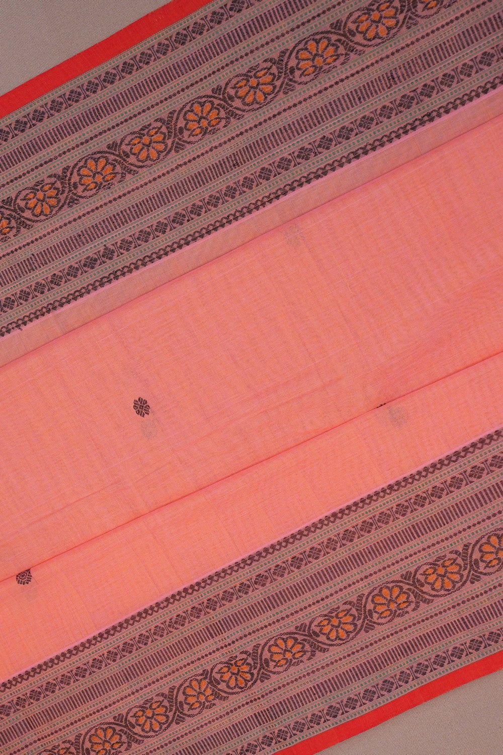 Image of Kanchi Cotton Pink Saree